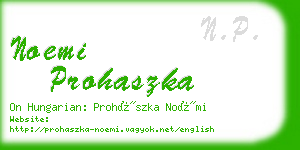 noemi prohaszka business card